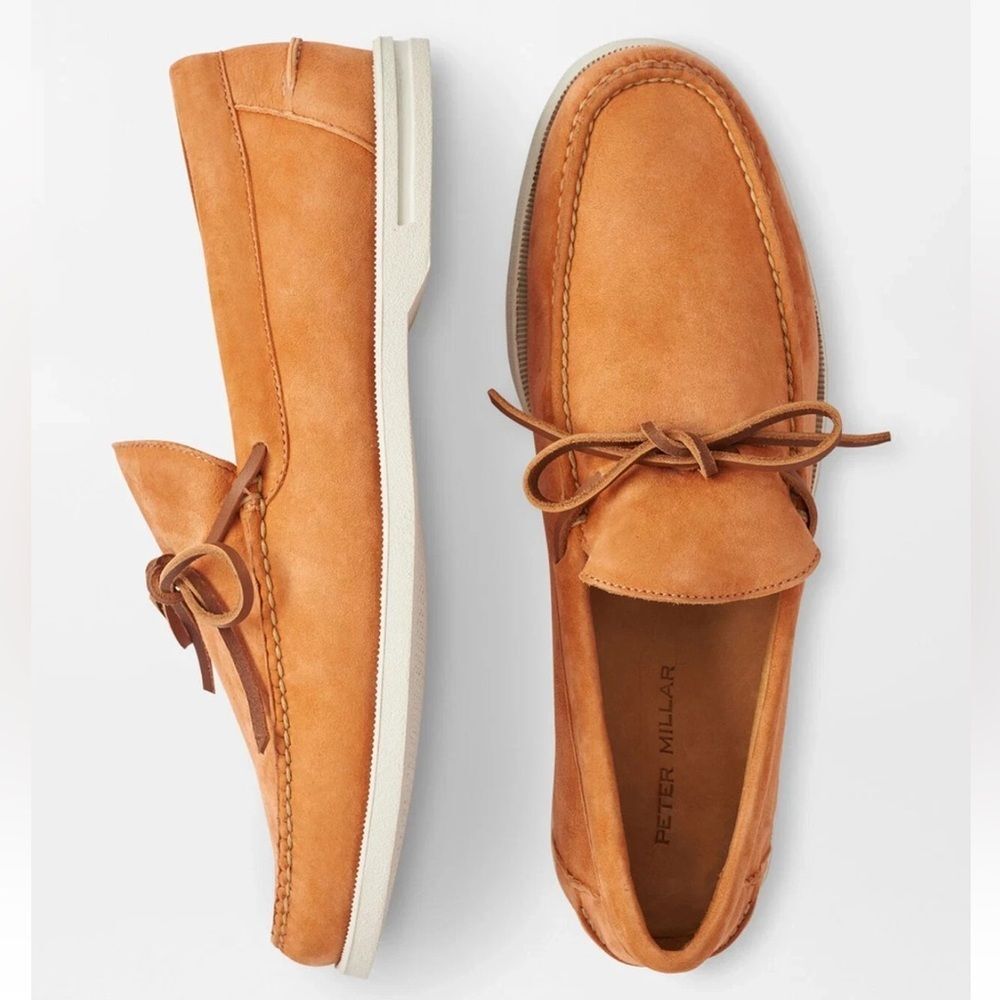 Peter Millar Excursionist Boat MS24XF20 Papaya Loafer Shoe